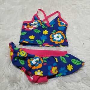 Wave Zone Baby Floral 2 Piece Bikini Swimsuit Size 3-6M